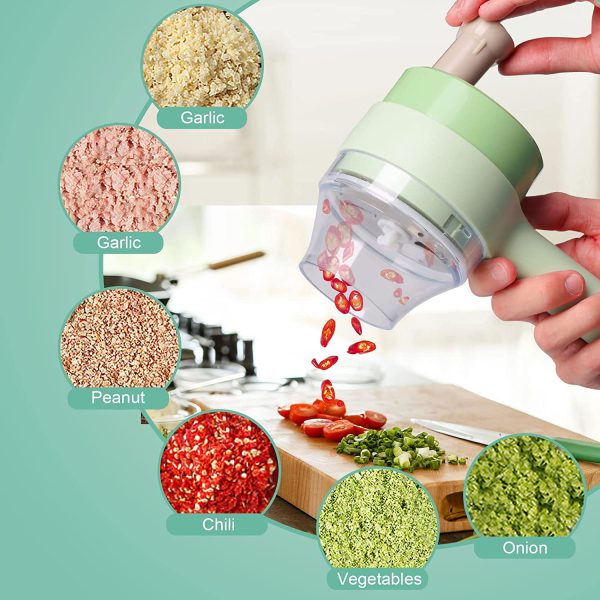 4-in-1 Electric Vegetable Slicer Cutter Set - NQ MART