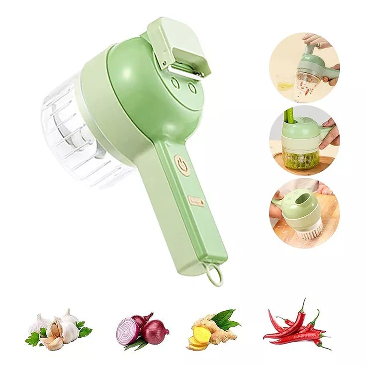 4-in-1 Electric Vegetable Slicer Cutter Set - NQ MART