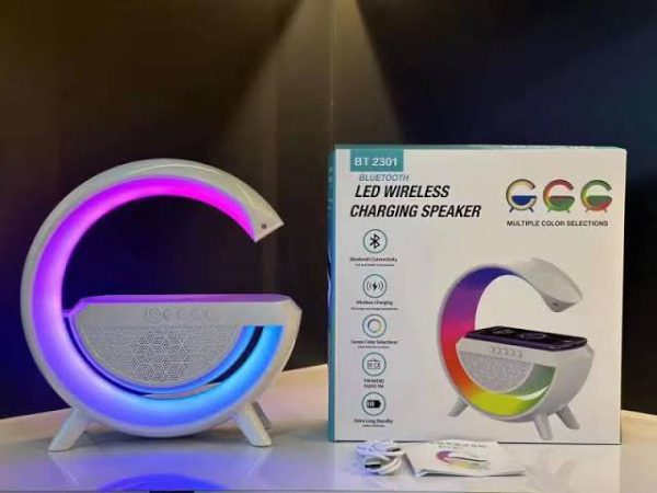 G Shaped Rgb Light Table Lamp With Wireless Charger - NQ MART