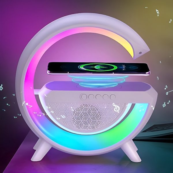 G Shaped Rgb Light Table Lamp With Wireless Charger - NQ MART