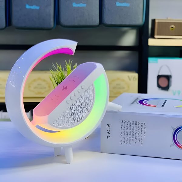 G Shaped Rgb Light Table Lamp With Wireless Charger - NQ MART