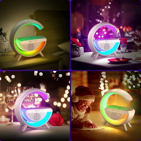 G Shaped Rgb Light Table Lamp With Wireless Charger - NQ MART