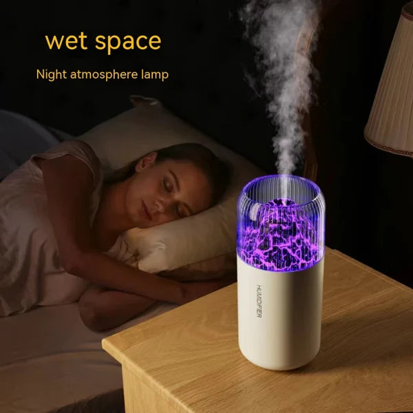 Volcano Usb Mini Air Humidifier Car Mist Spray Maker Aroma Essential Oil Diffuser Purifier Colorful Night Live - NQ MART